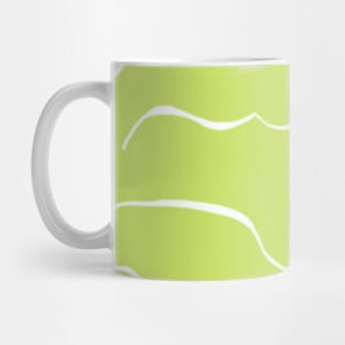 Yellow green color wavey pattern Mug